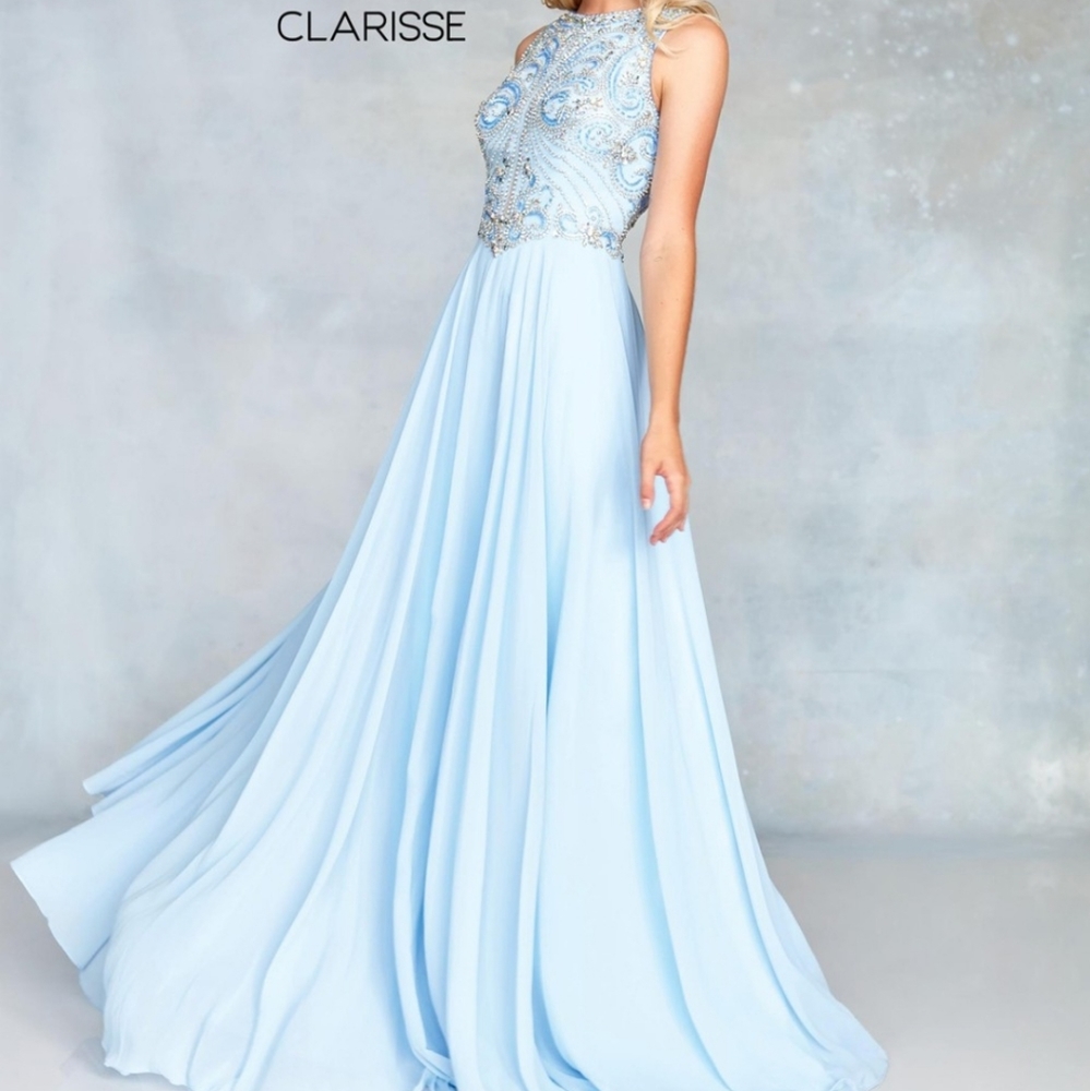 Light blue prom dress